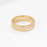 Polished Channel Set Half Eternity Moissanite Wedding Band - Additional view