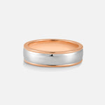 Classic Wide Men’s Wedding Band with Raised Edge Detail - Additional view