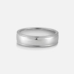 Classic Wide Men’s Wedding Band with Raised Edge Detail - Additional view