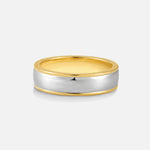 Classic Wide Men’s Wedding Band with Raised Edge Detail - Additional view