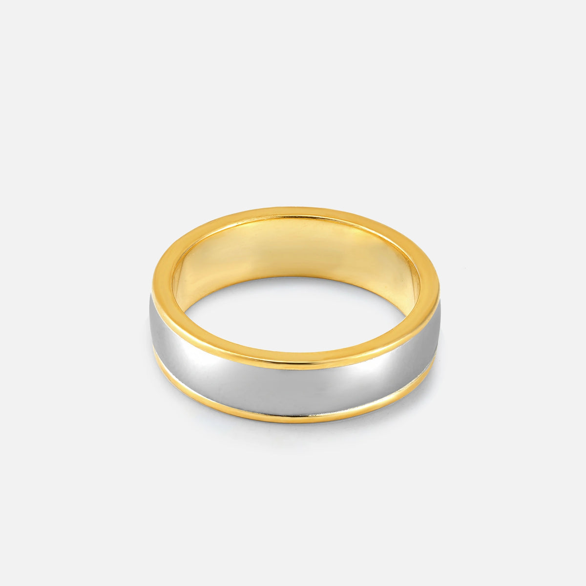 Classic Wide Men’s Wedding Band with Raised Edge Detail - Additional view