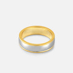 Classic Wide Men’s Wedding Band with Raised Edge Detail - Additional view