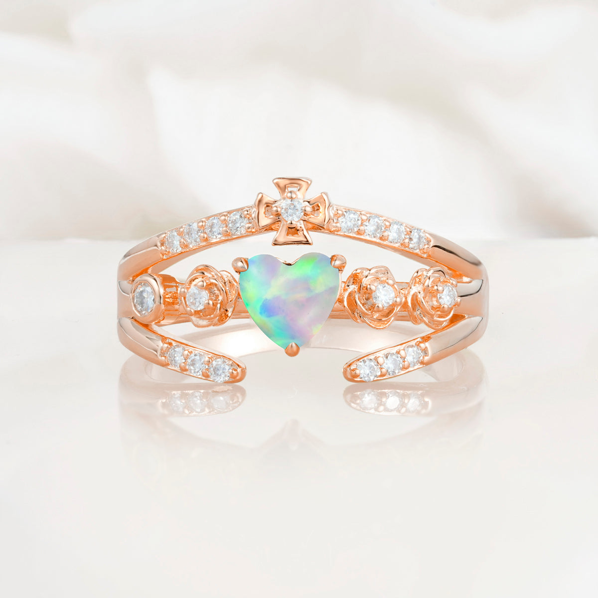 SR18960 Fire Opal Ring - Additional view