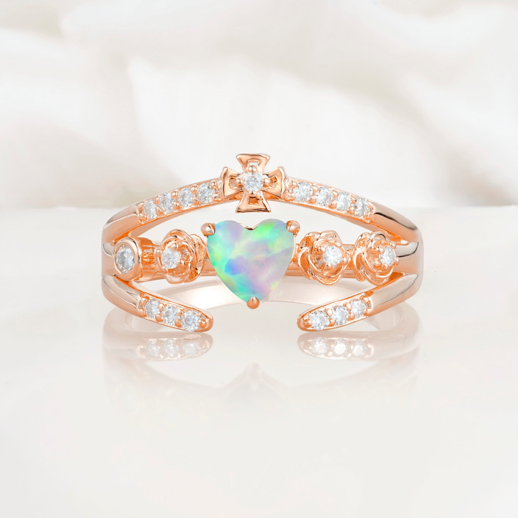 SR18960 Fire Opal Ring - Additional view