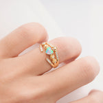 SR18960 Fire Opal Ring - Rose-Gold