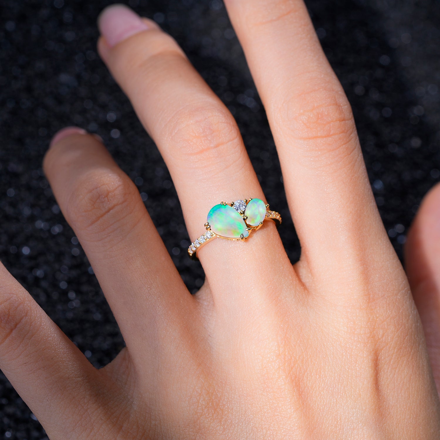 SR19465 Fire Opal Ring - Rose-Gold