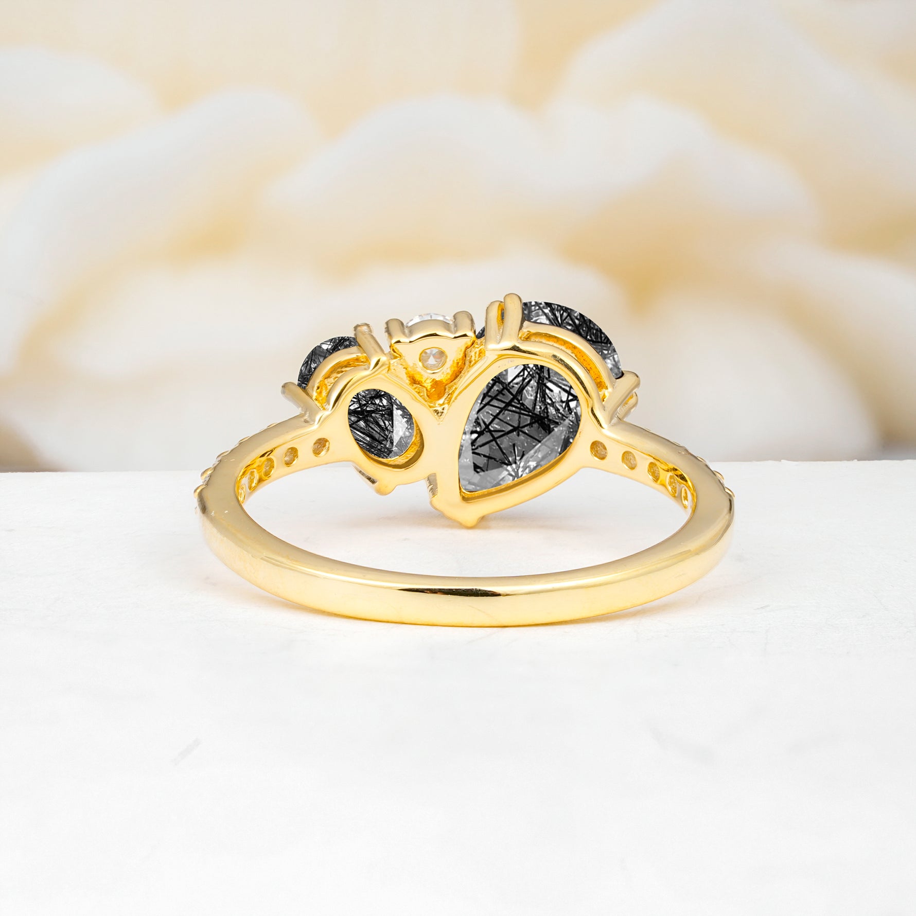 SR19465 Black Rutilated Quartz Ring - Additional view