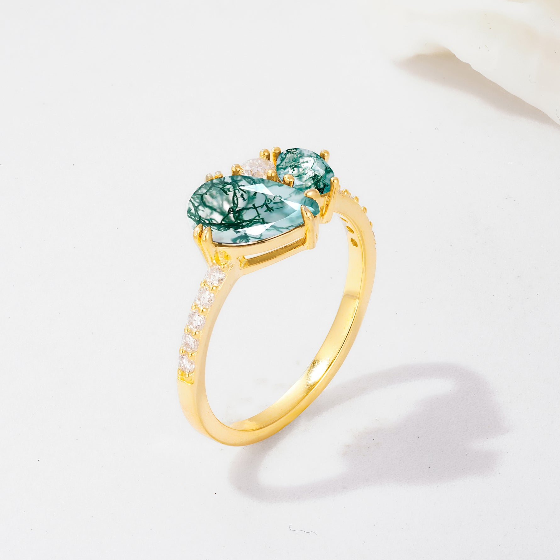 SR19465 Moss Agate Ring - Additional view