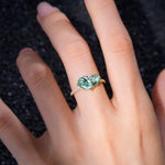 SR19465 Moss Agate Ring - Rose-Gold