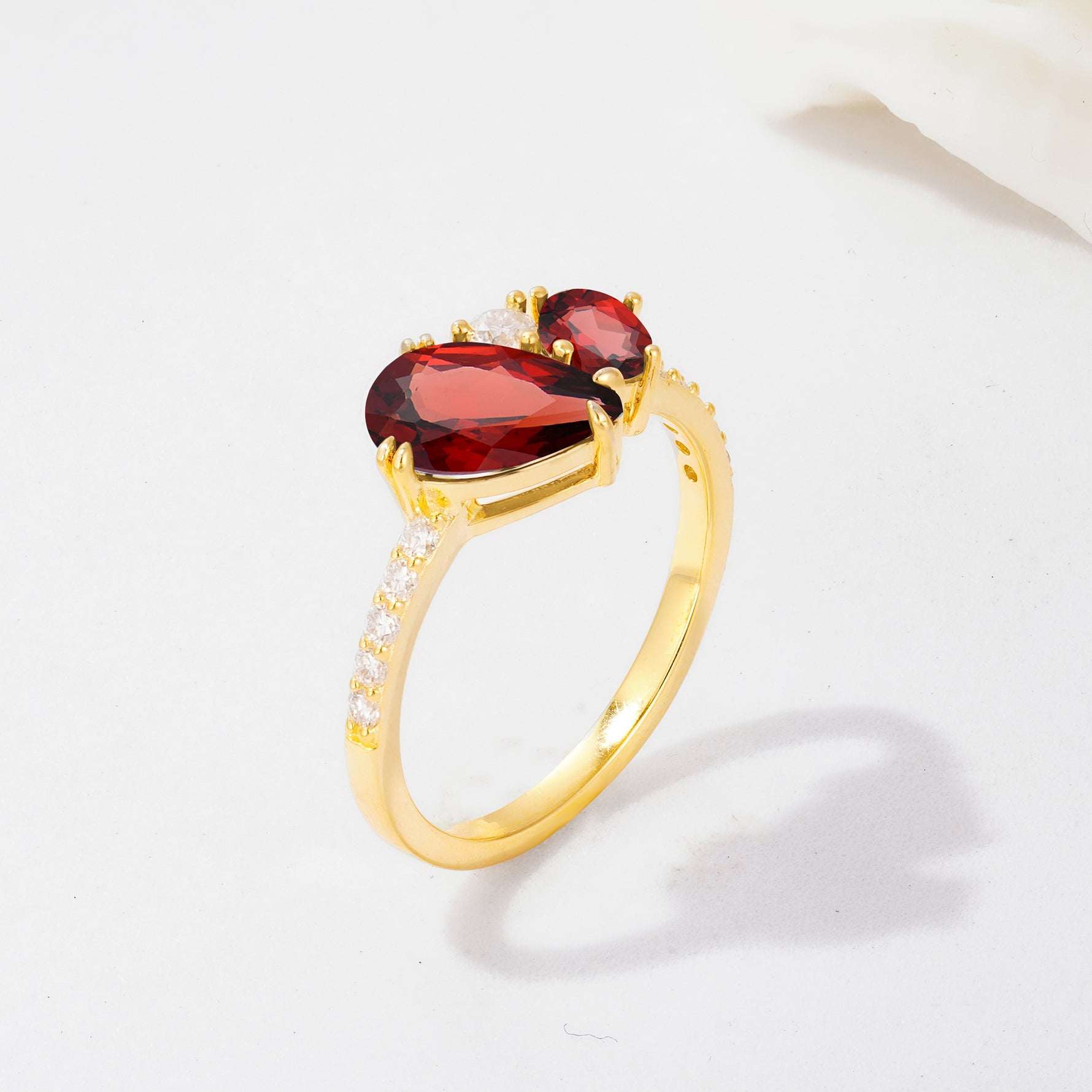 SR19465 Garnet Ring - Additional view
