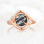 SR19482 Black Rutilated Quartz Ring - Additional view