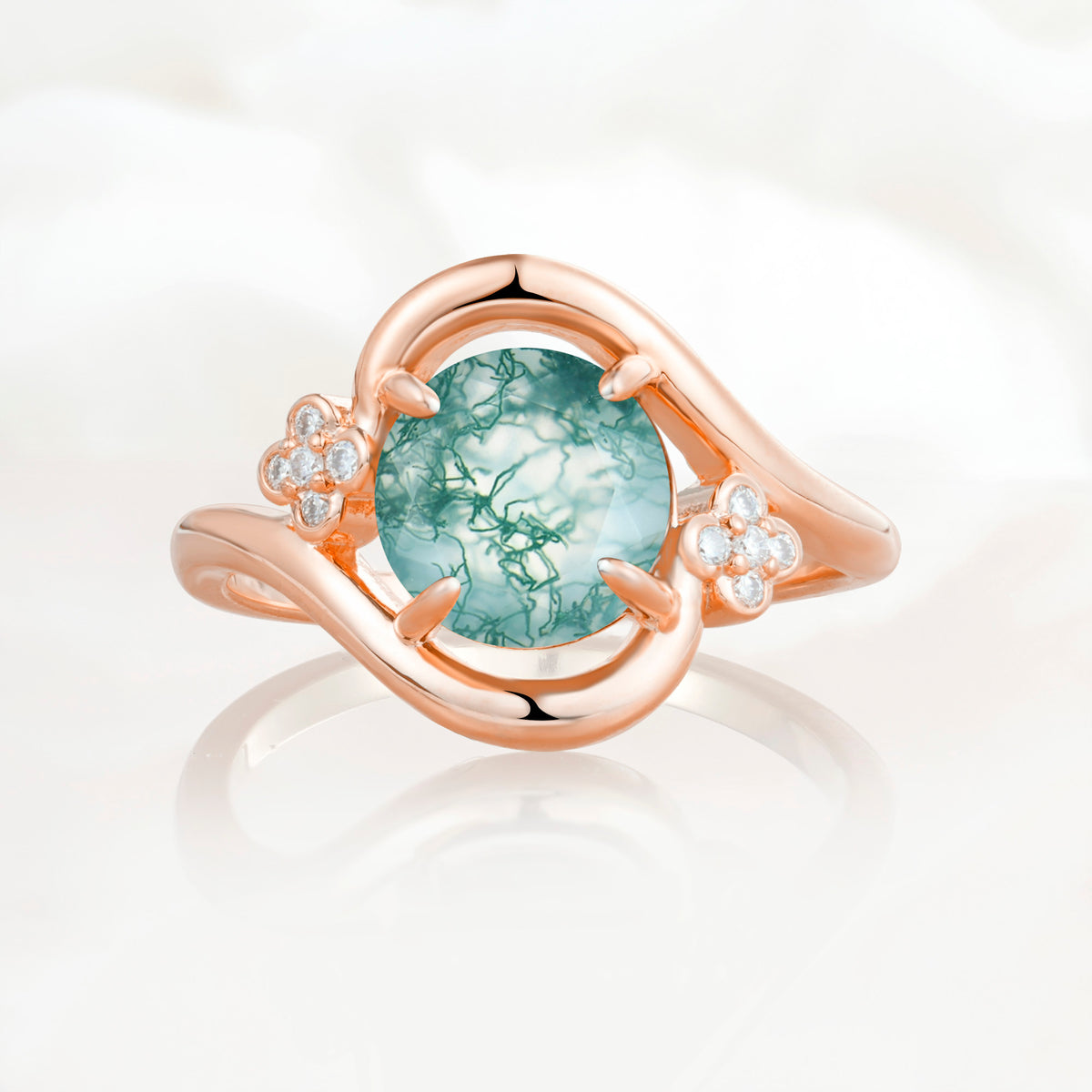 SR19482 Moss Agate Ring - Additional view