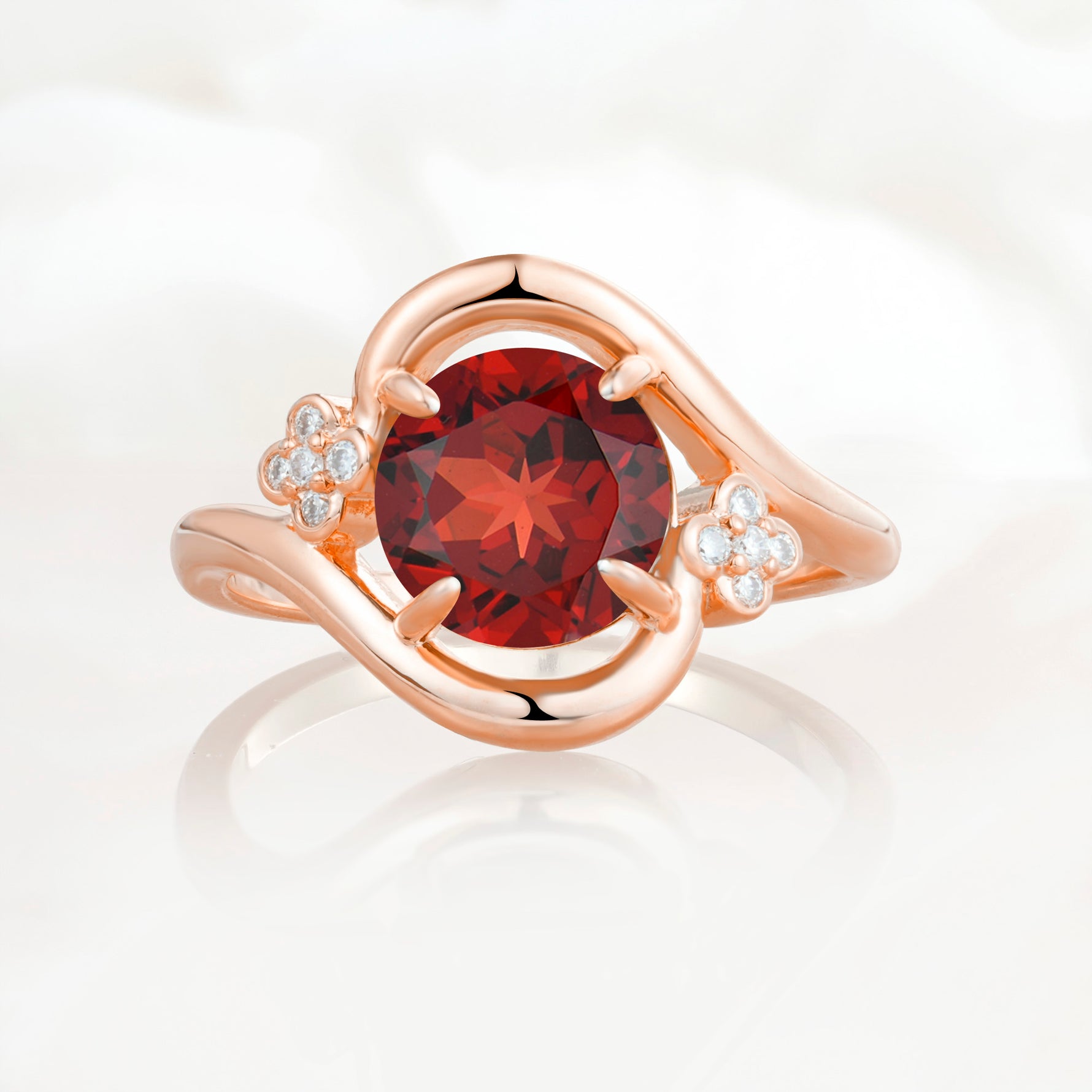 SR19482 Garnet Ring - Additional view