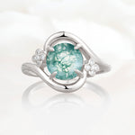 SR19482 Moss Agate Ring - Additional view