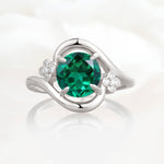 SR19482 Emerald Ring - Additional view
