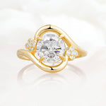 SR19482 Moissanite Ring - Yellow-Gold