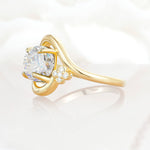 SR19482 Moissanite Ring - White-Gold