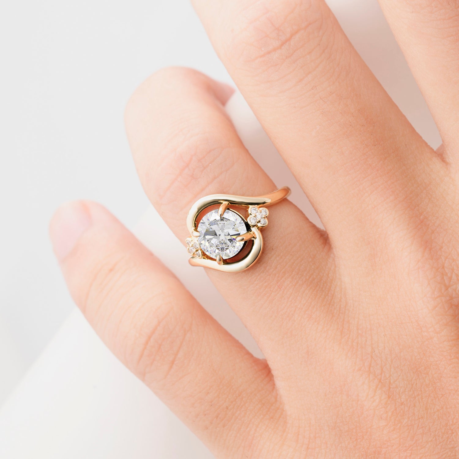 SR19482 Moissanite Ring - Rose-Gold