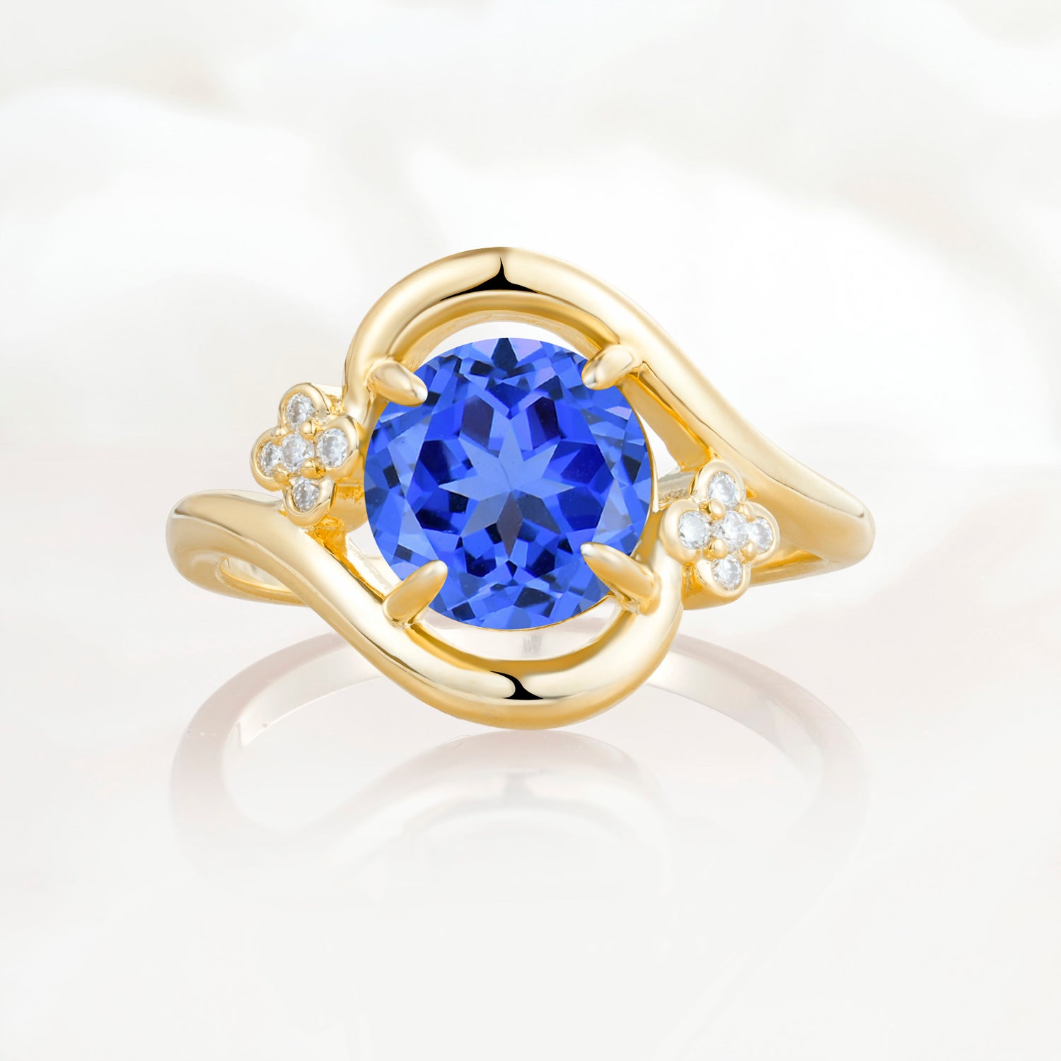 SR19482 Sapphire Ring - Yellow-Gold