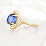 SR19482 Sapphire Ring - White-Gold