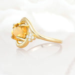 SR19482 Citrine Ring - White-Gold