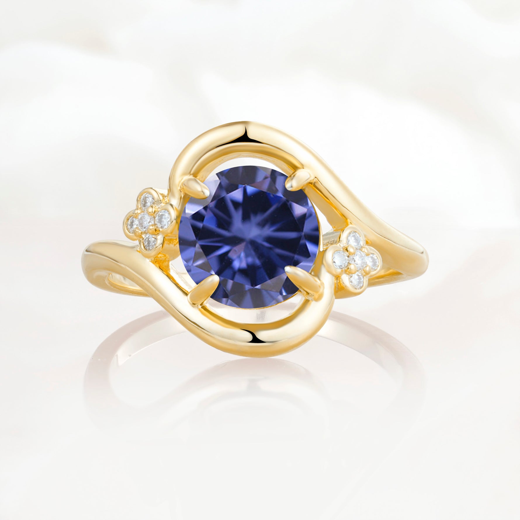 SR19482 Tanzanite Ring - Yellow-Gold