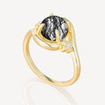 SR19482 Black Rutilated Quartz Ring - Additional view