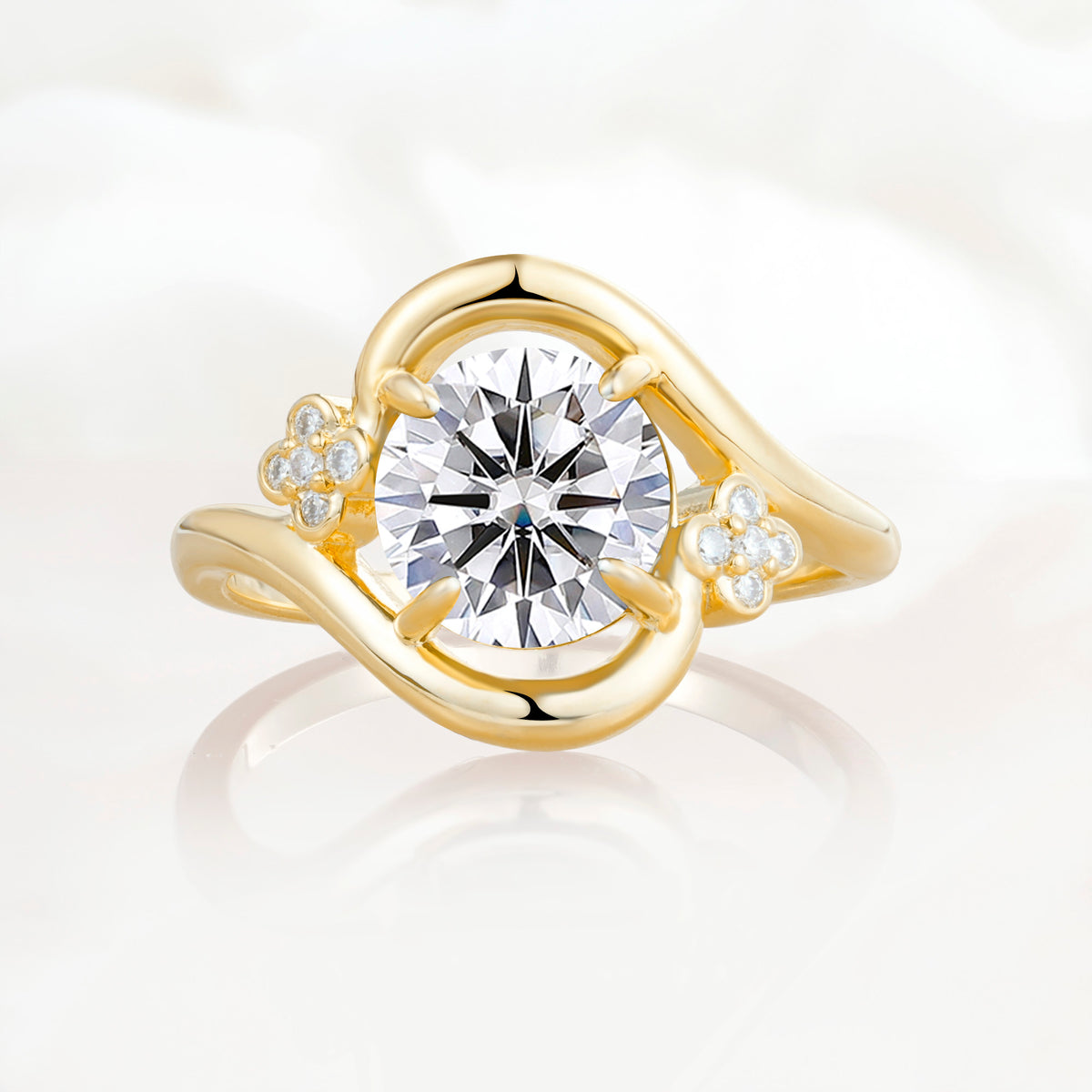 SR19482 Lab Diamond Ring - Yellow-Gold