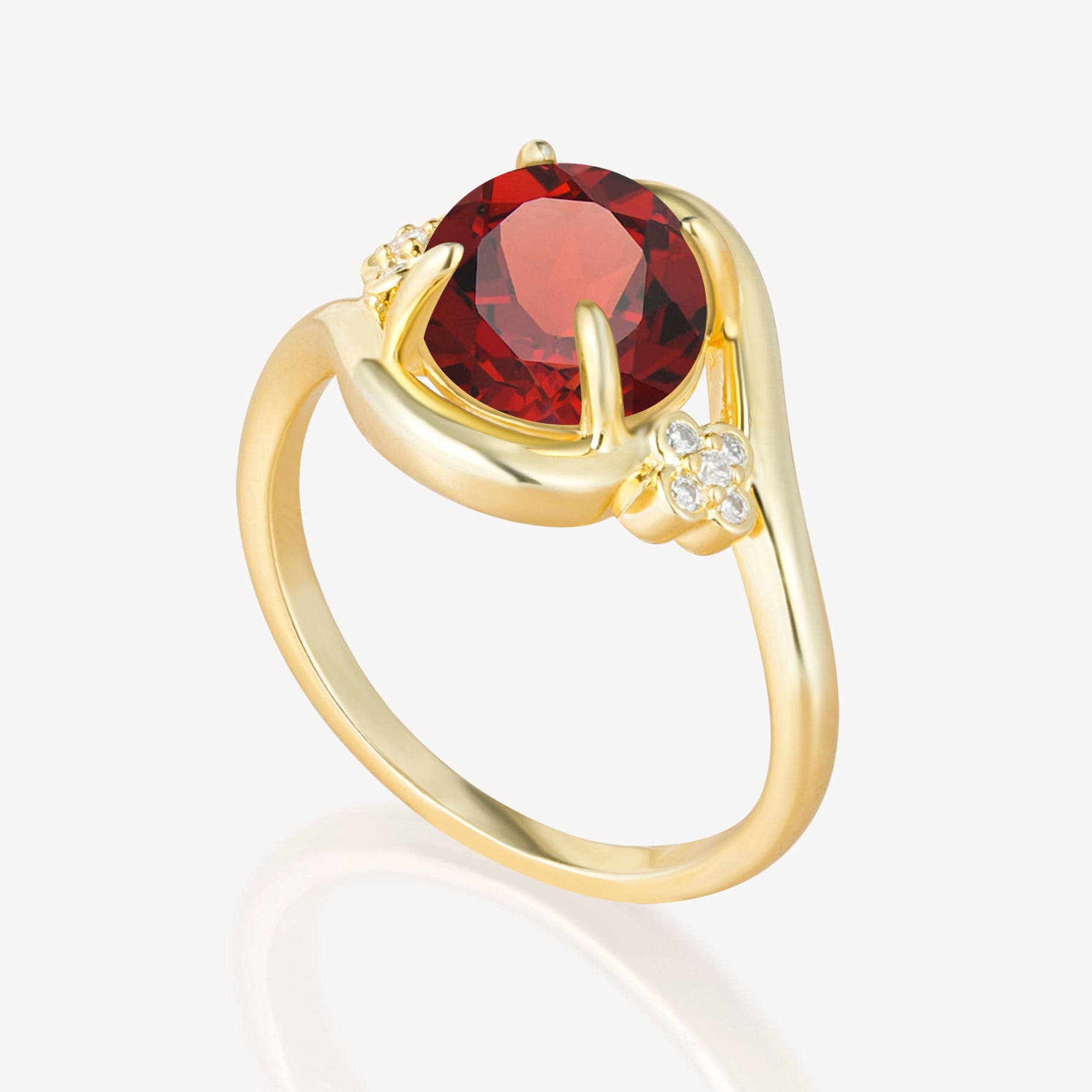SR19482 Garnet Ring - Additional view