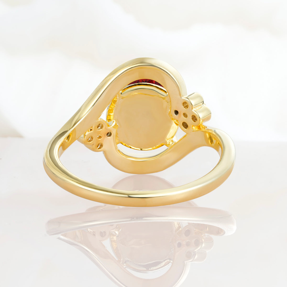 SR19482 Garnet Ring - Additional view