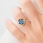 SR19482 Aquamarine Ring - Rose-Gold