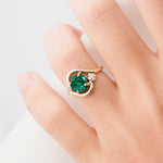 SR19482 Emerald Ring - Rose-Gold