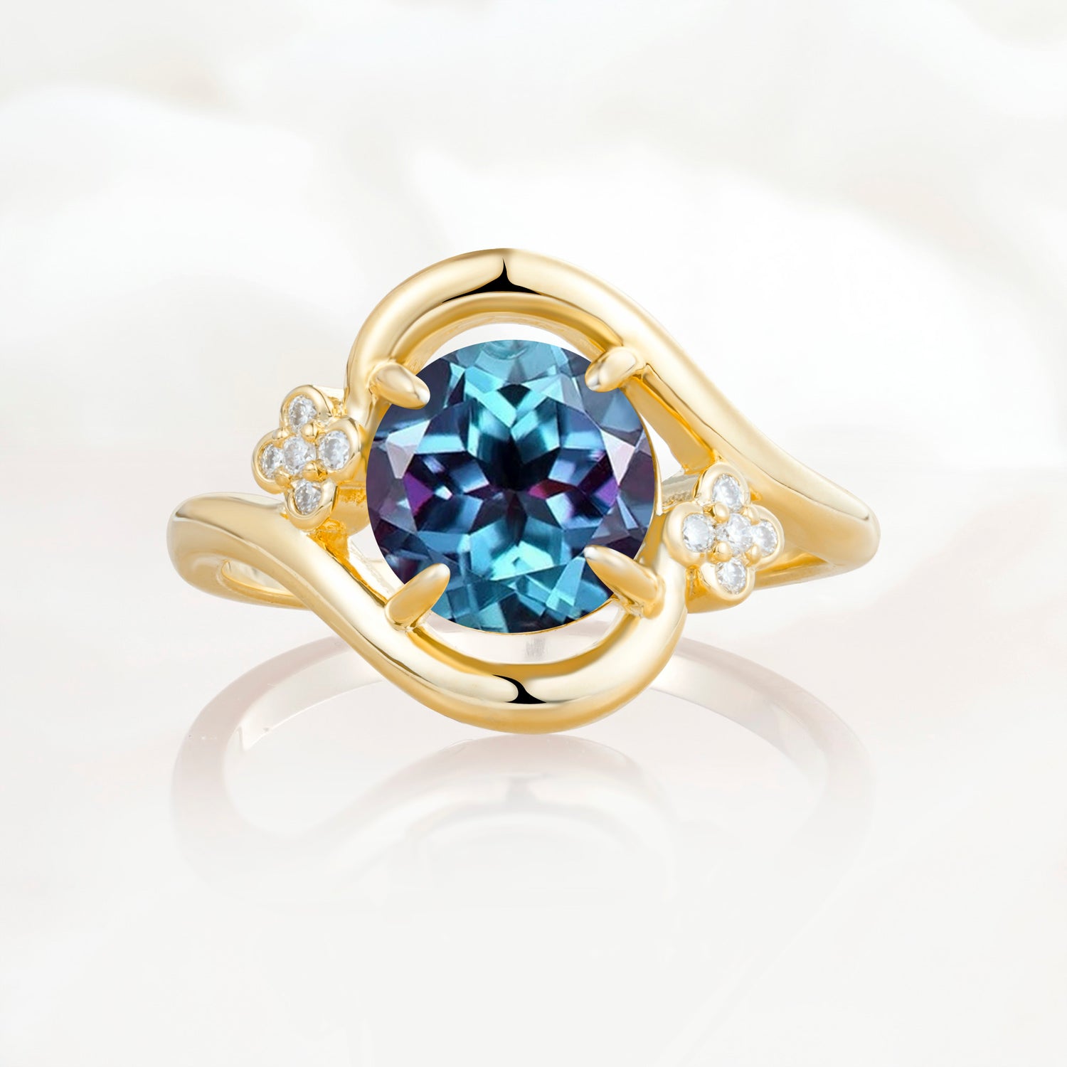SR19482 Alexandrite Ring - Yellow-Gold