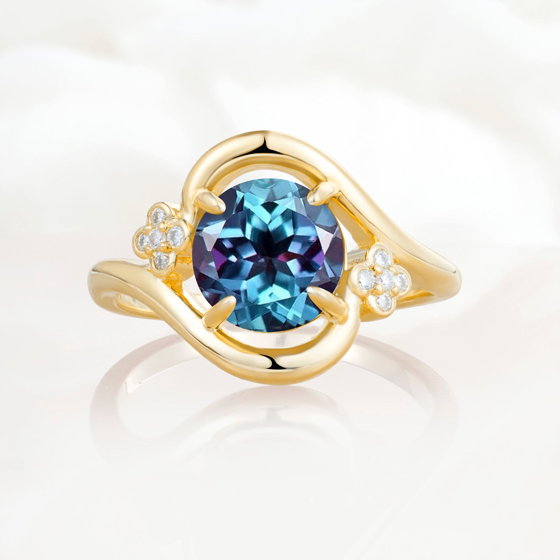 SR19482 Alexandrite Ring - Yellow-Gold