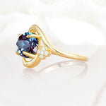 SR19482 Alexandrite Ring - White-Gold