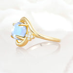 SR19482 Moonstone Ring - White-Gold