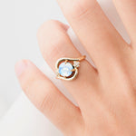 SR19482 Moonstone Ring - Rose-Gold