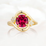 SR19482 Ruby Ring - Yellow-Gold