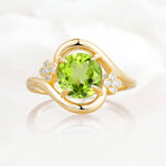 SR19482 Peridot Ring - Yellow-Gold