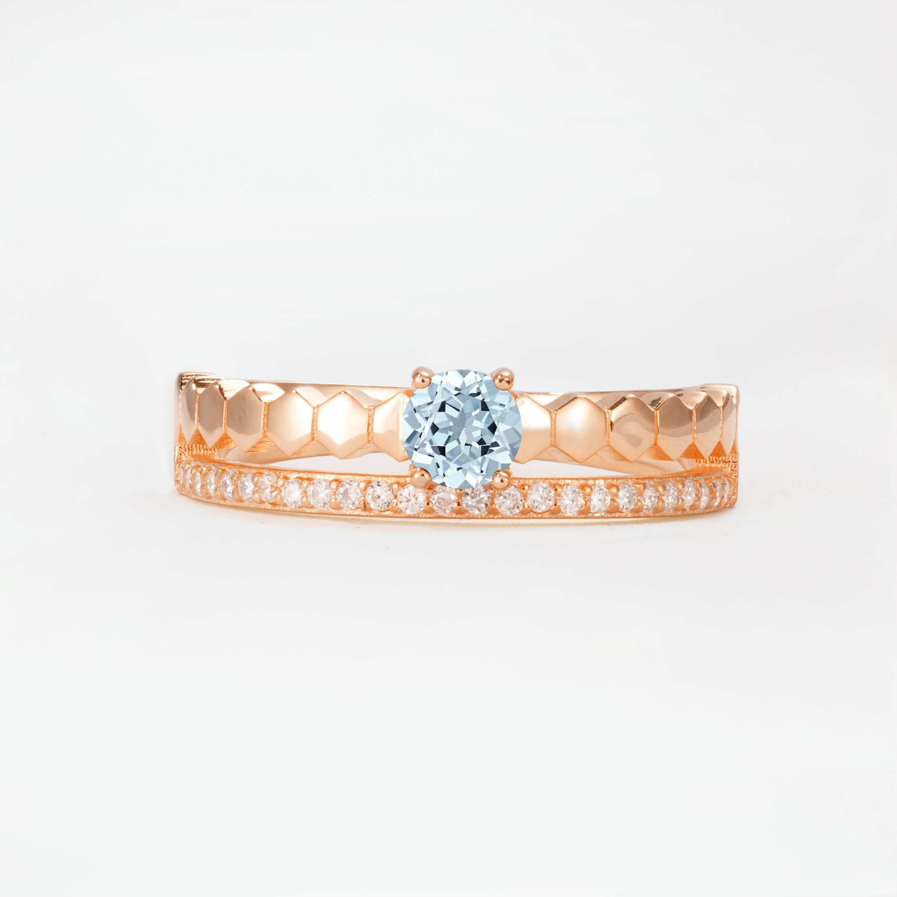 SR20086 Aquamarine Ring - Additional view