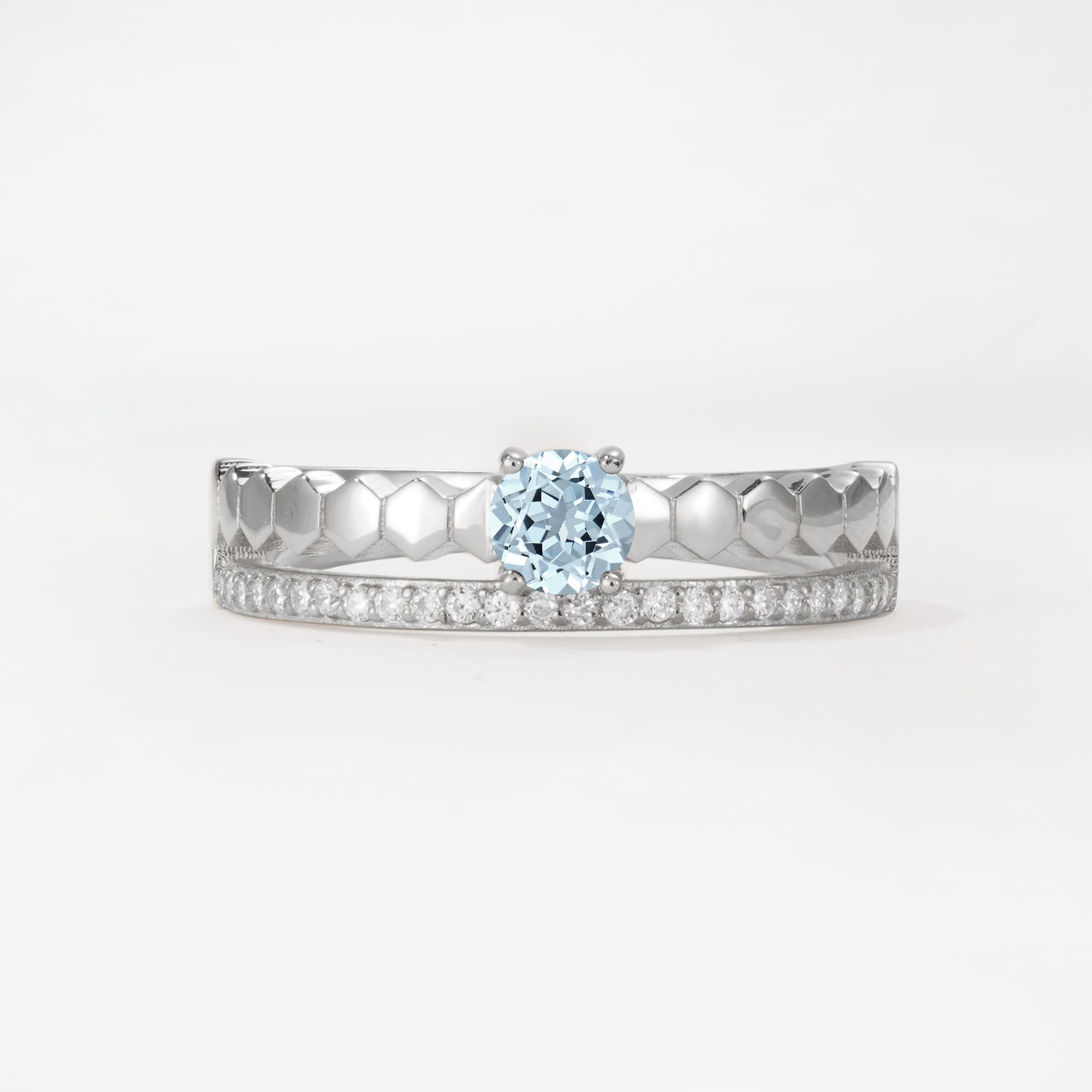 SR20086 Aquamarine Ring - Additional view