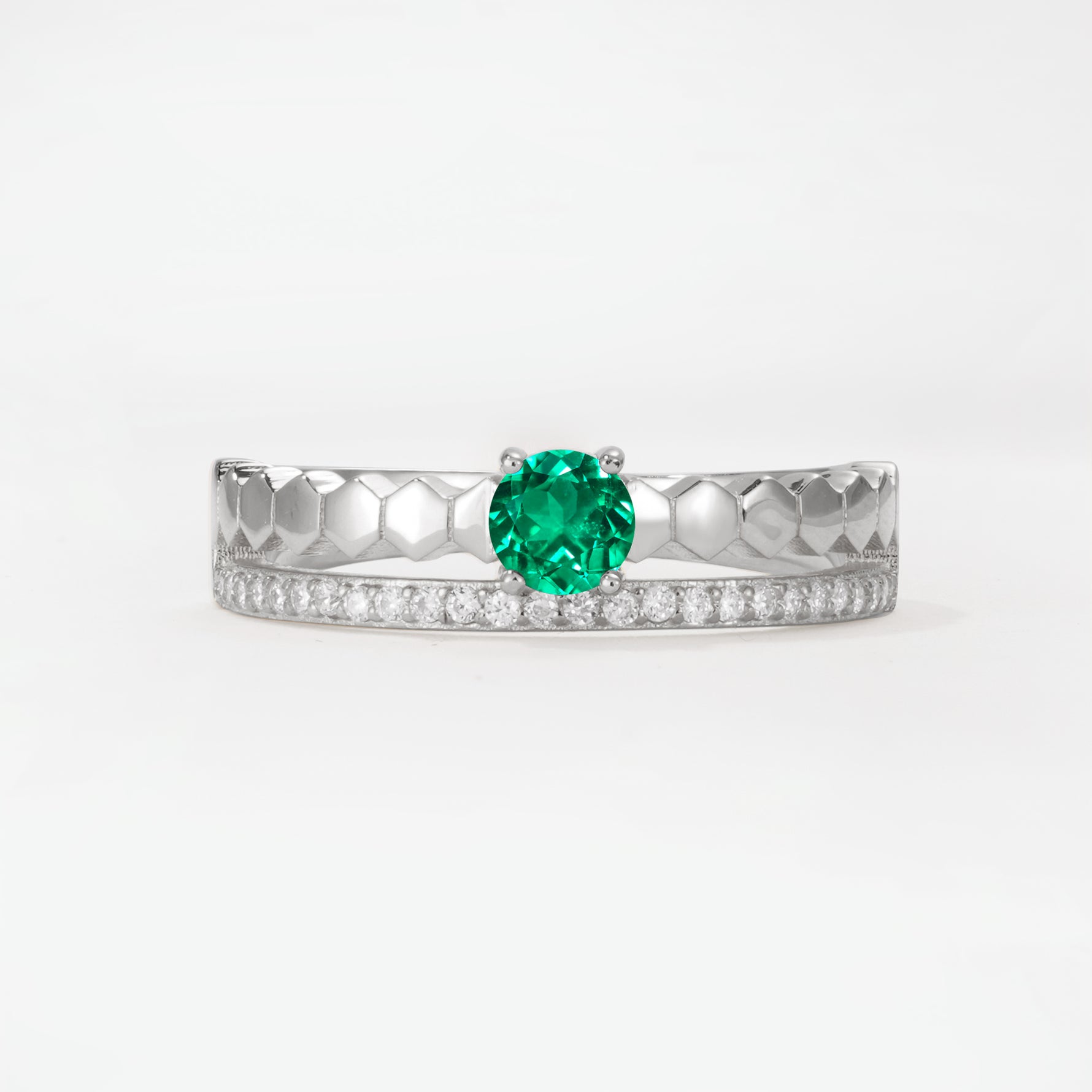 SR20086 Emerald Ring - Additional view