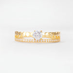 SR20086 Moissanite Ring - Yellow-Gold