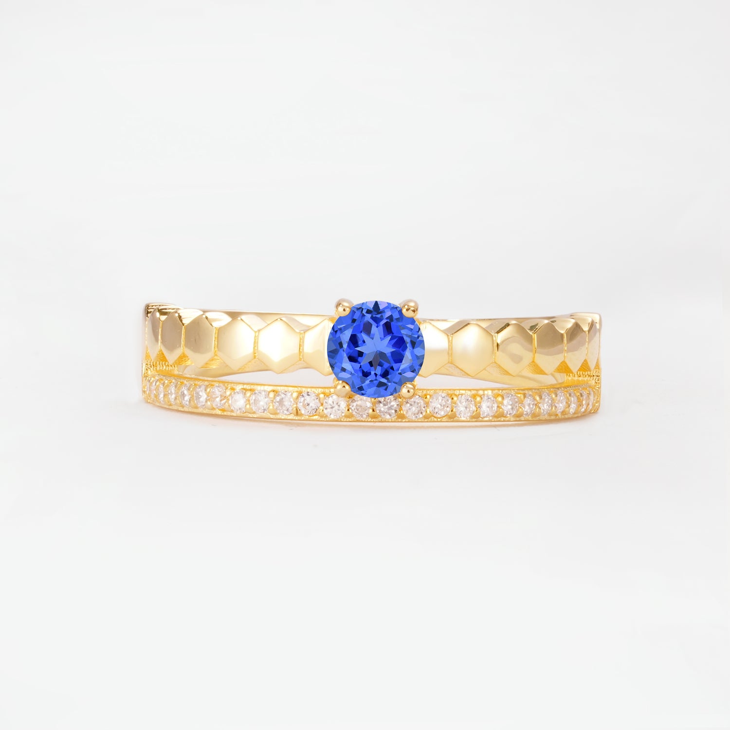SR20086 Sapphire Ring - Yellow-Gold