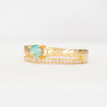 SR20086 Fire Opal Ring - White-Gold