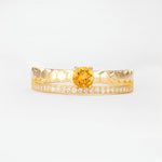SR20086 Citrine Ring - Yellow-Gold