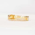 SR20086 Citrine Ring - White-Gold