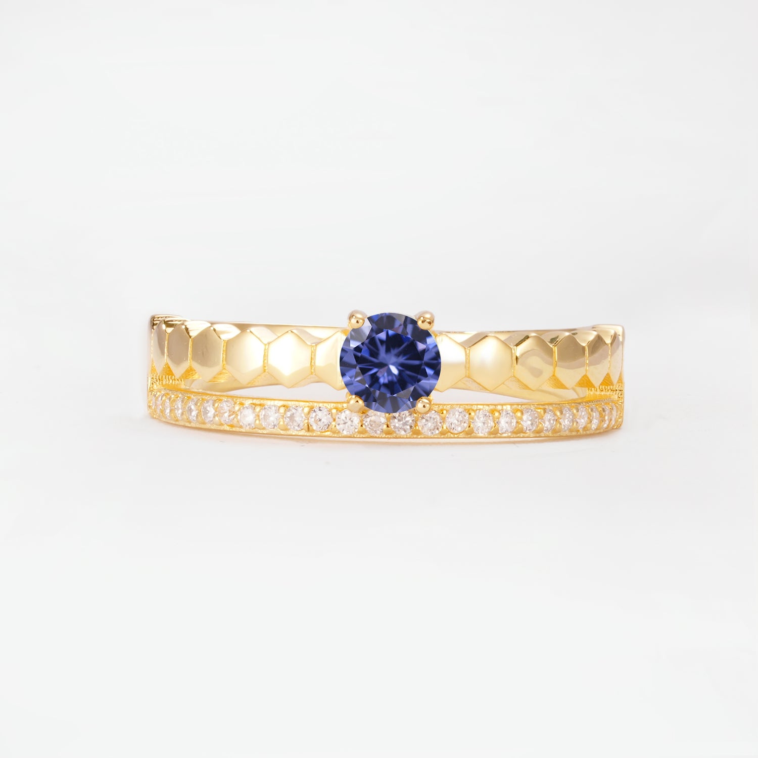 SR20086 Tanzanite Ring - Yellow-Gold