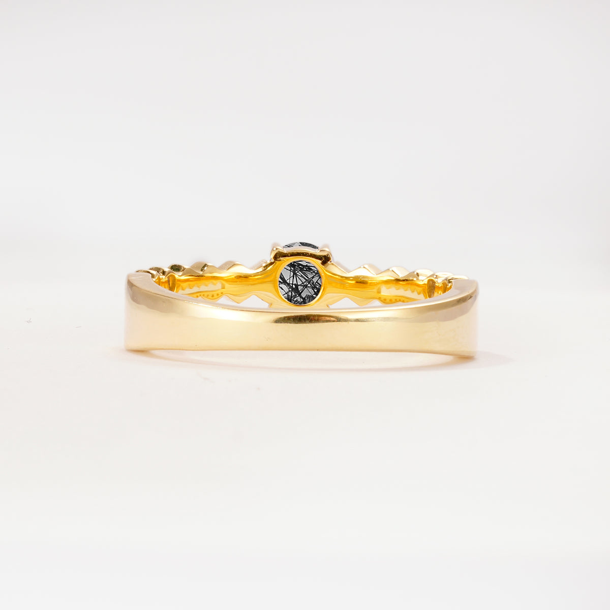 SR20086 Black Rutilated Quartz Ring - Additional view