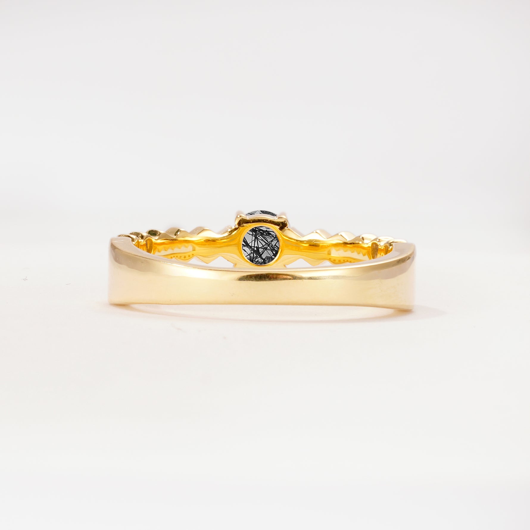 SR20086 Black Rutilated Quartz Ring - Additional view
